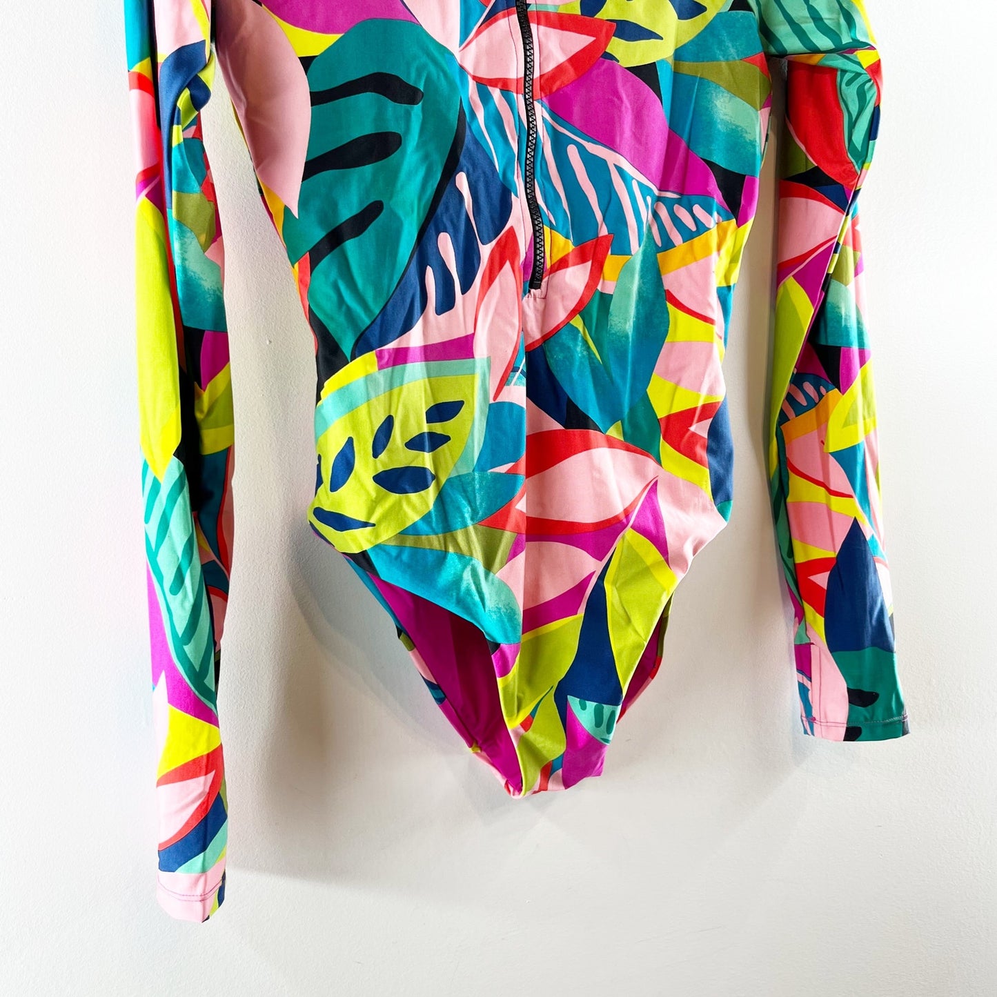 Trina Turk Rainforest Open Back Paddlesuit Long Sleeve One-Piece Swimsuit