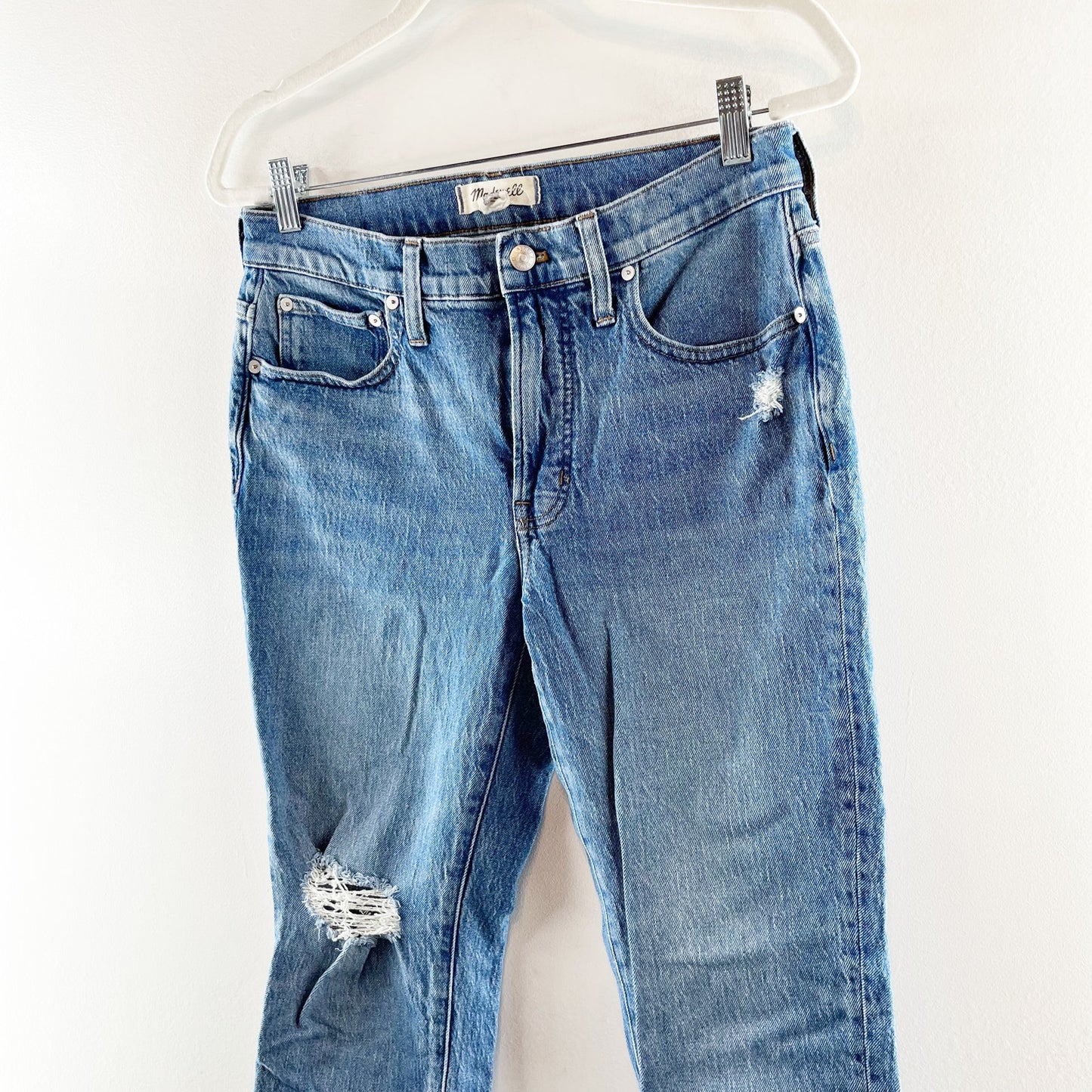 Madewell The Mid Rise Perfect Vintage Mom Ankle Jeans Blue 27