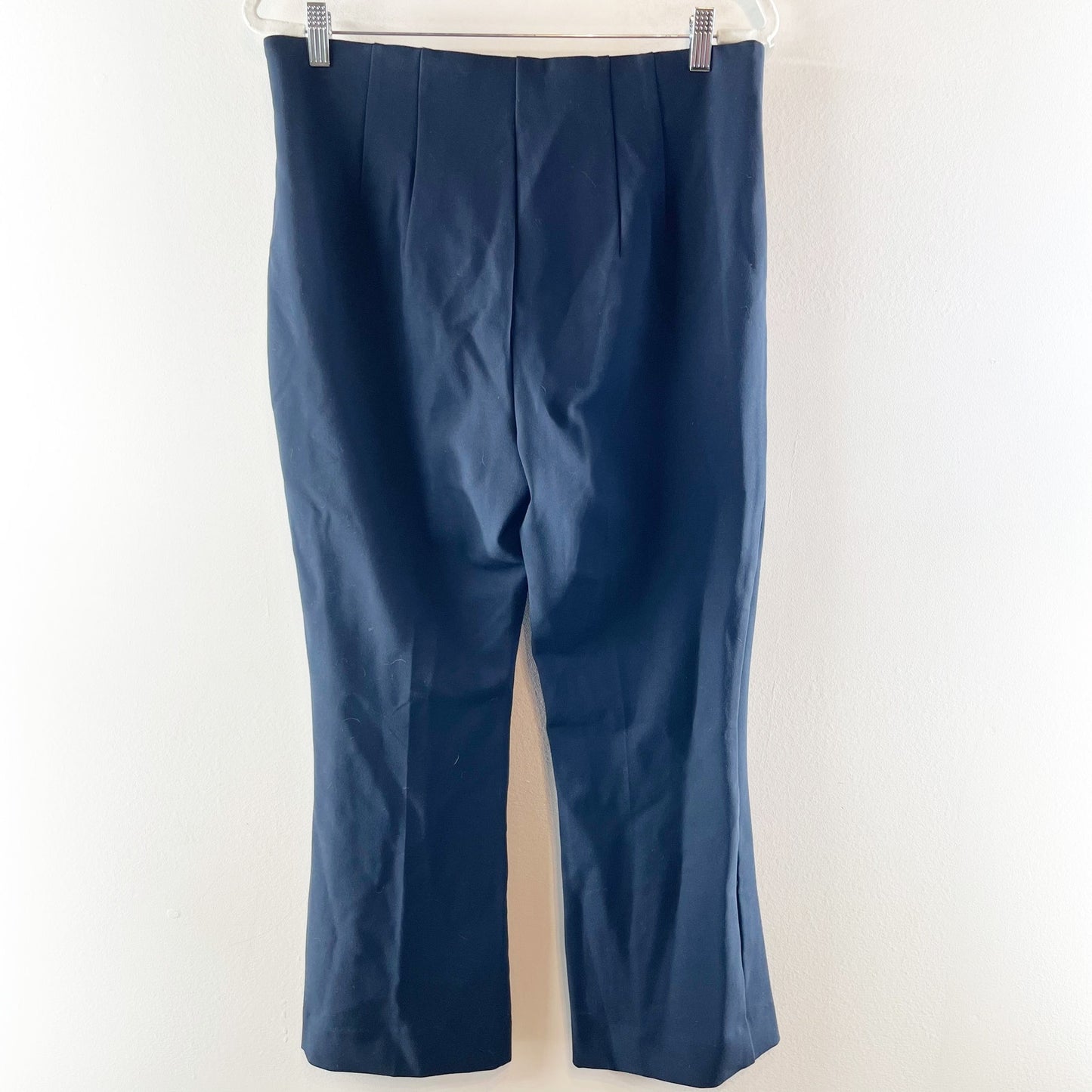 Banana Republic Bootcut Cropped Ponte Pull On Pants Preppy Navy Blue Large P