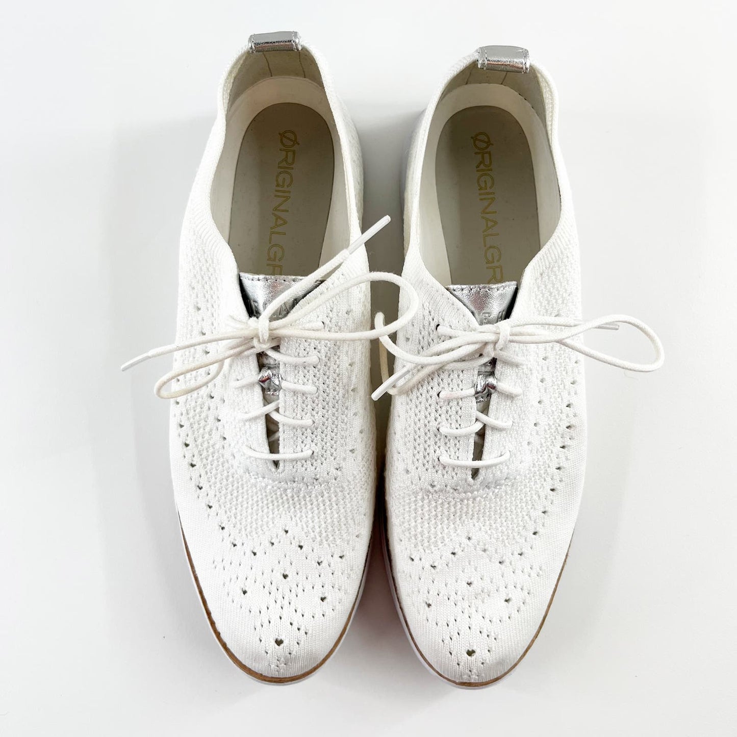Cole Haan Original Grand Lace Up Shoes Sneakers Oxfords White 9.5