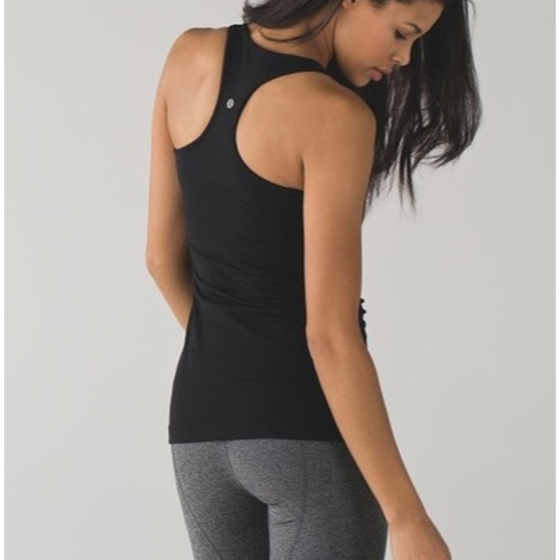 Lululemon Cool Racerback Fitted Tank Top Black Small
