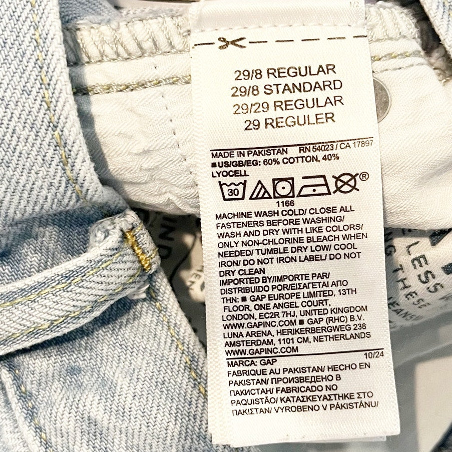 GAP High Rise Ultrasoft Barrel Jeans Light Indigo Blue 29 / 8