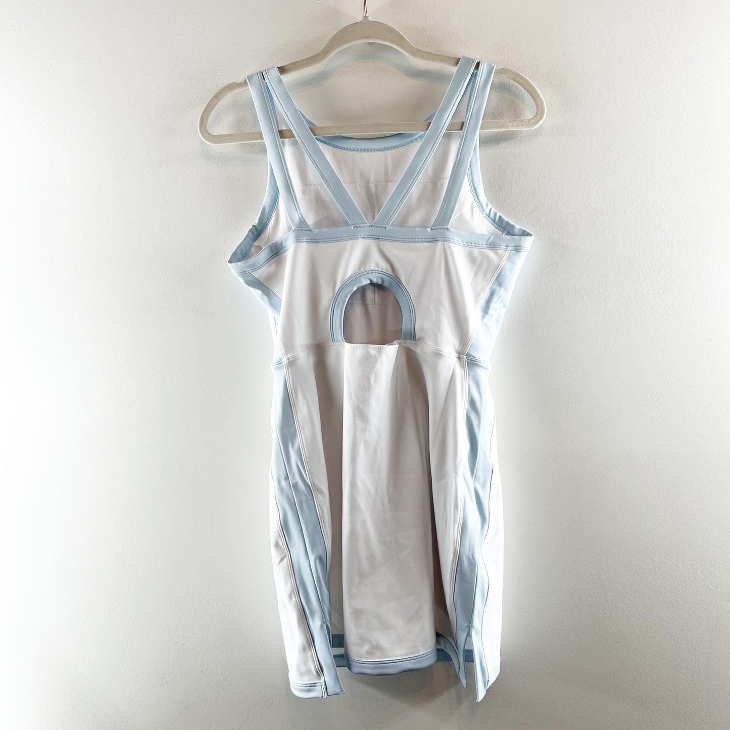 Beach Riot Zephyra Mini Active Tennis Dress White Blue Large