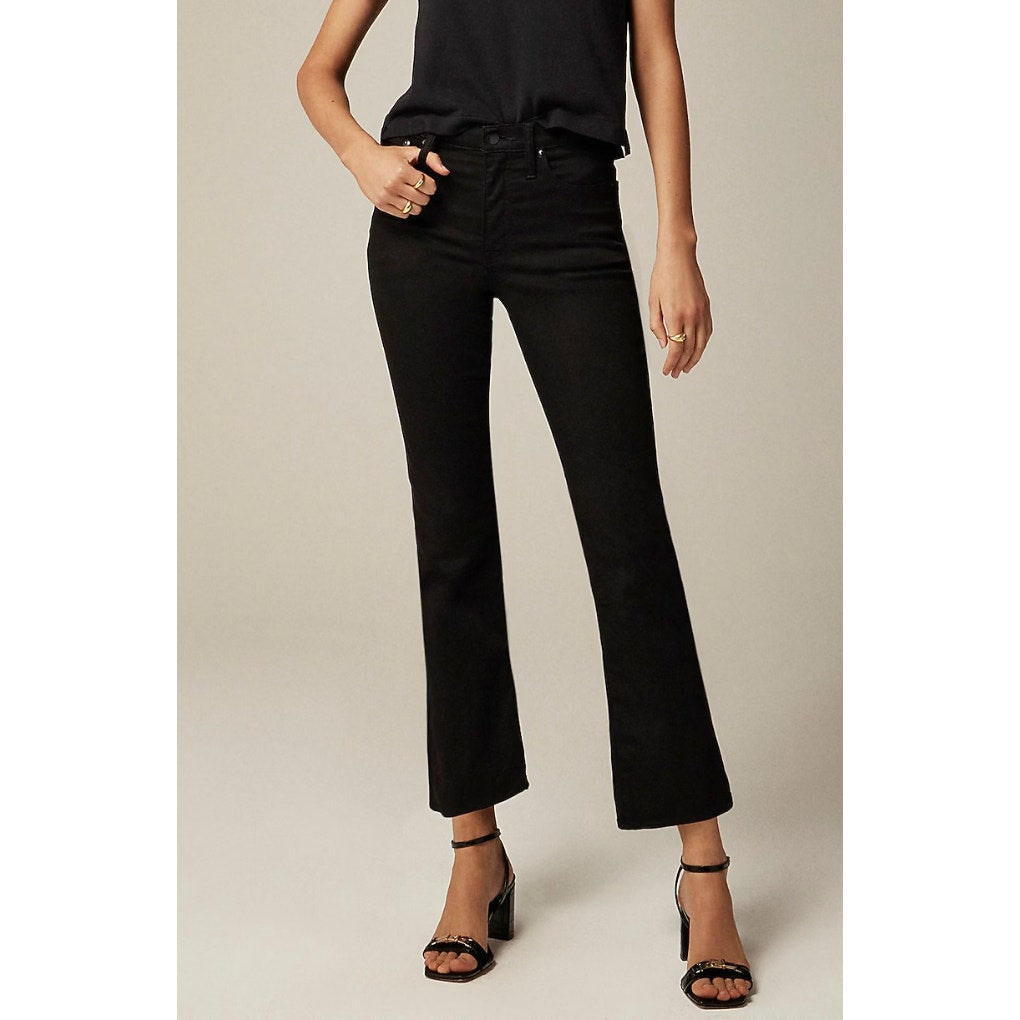 J. Crew Mid Rise Kickout Flare Boot Cut Jeans Black 25