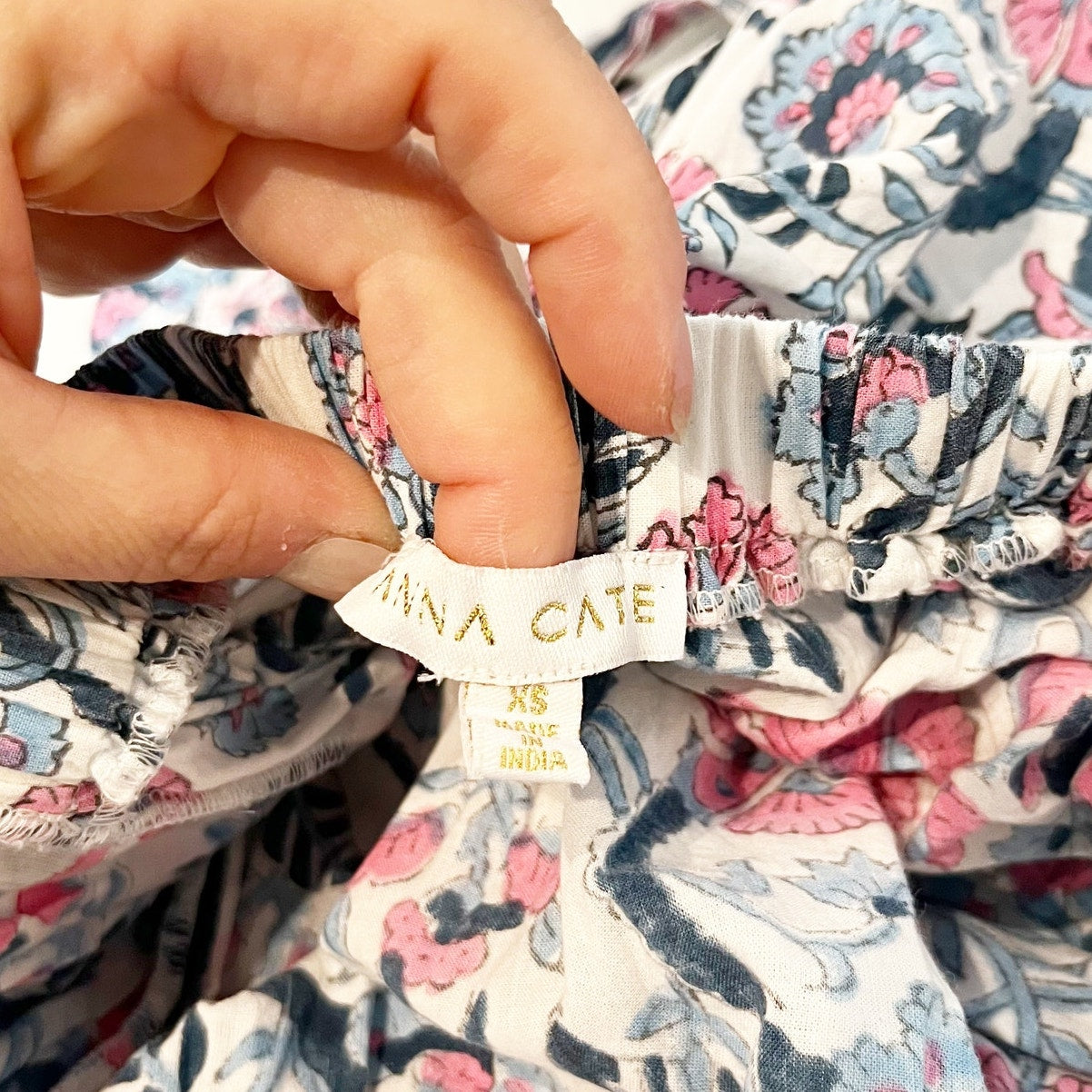 Anna Cate Collection Gisele Floral Flutter Sleeve Maxi Sundress Blue Pink XS