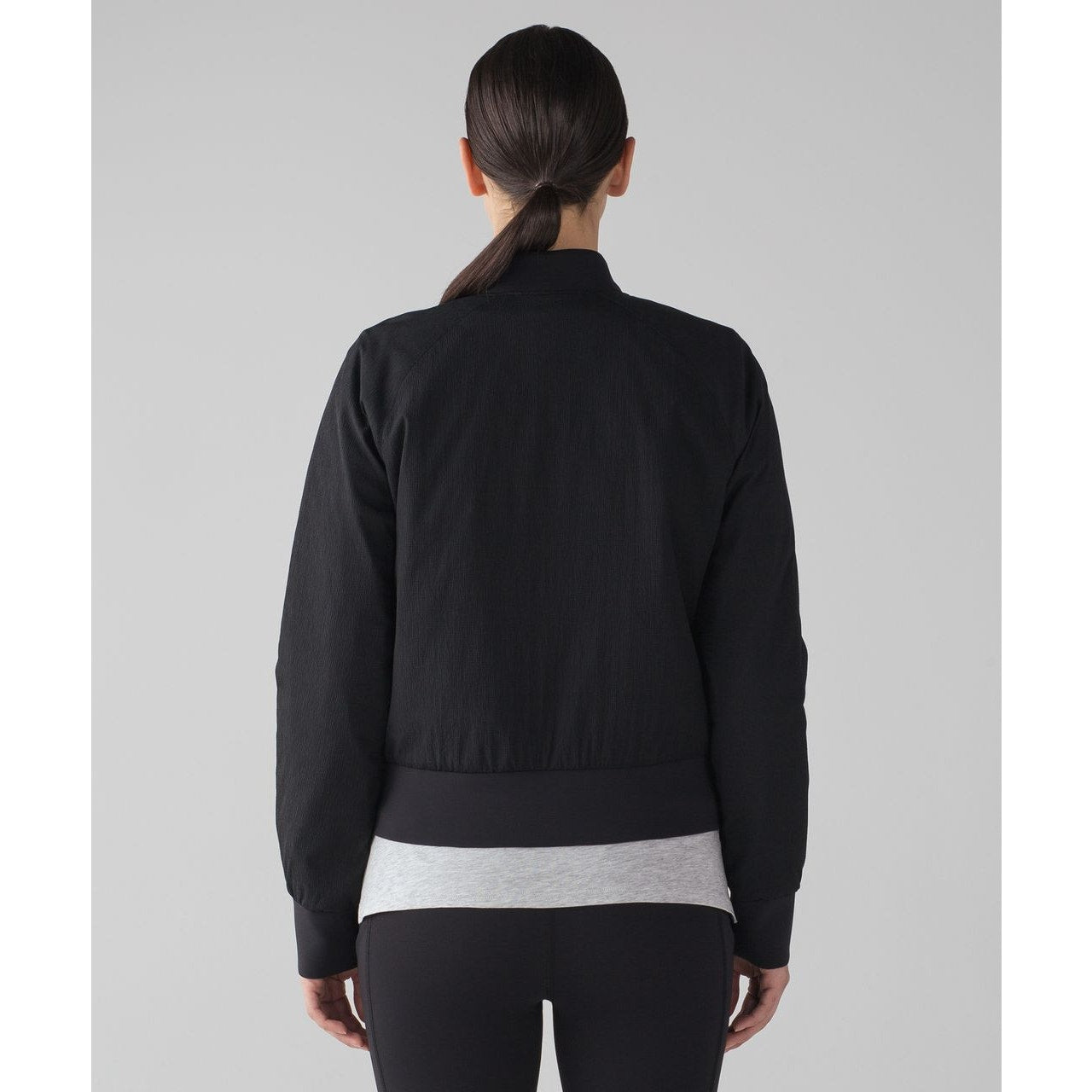 Lululemon Non-Stop Bomber Jacket Full Zip Black 6