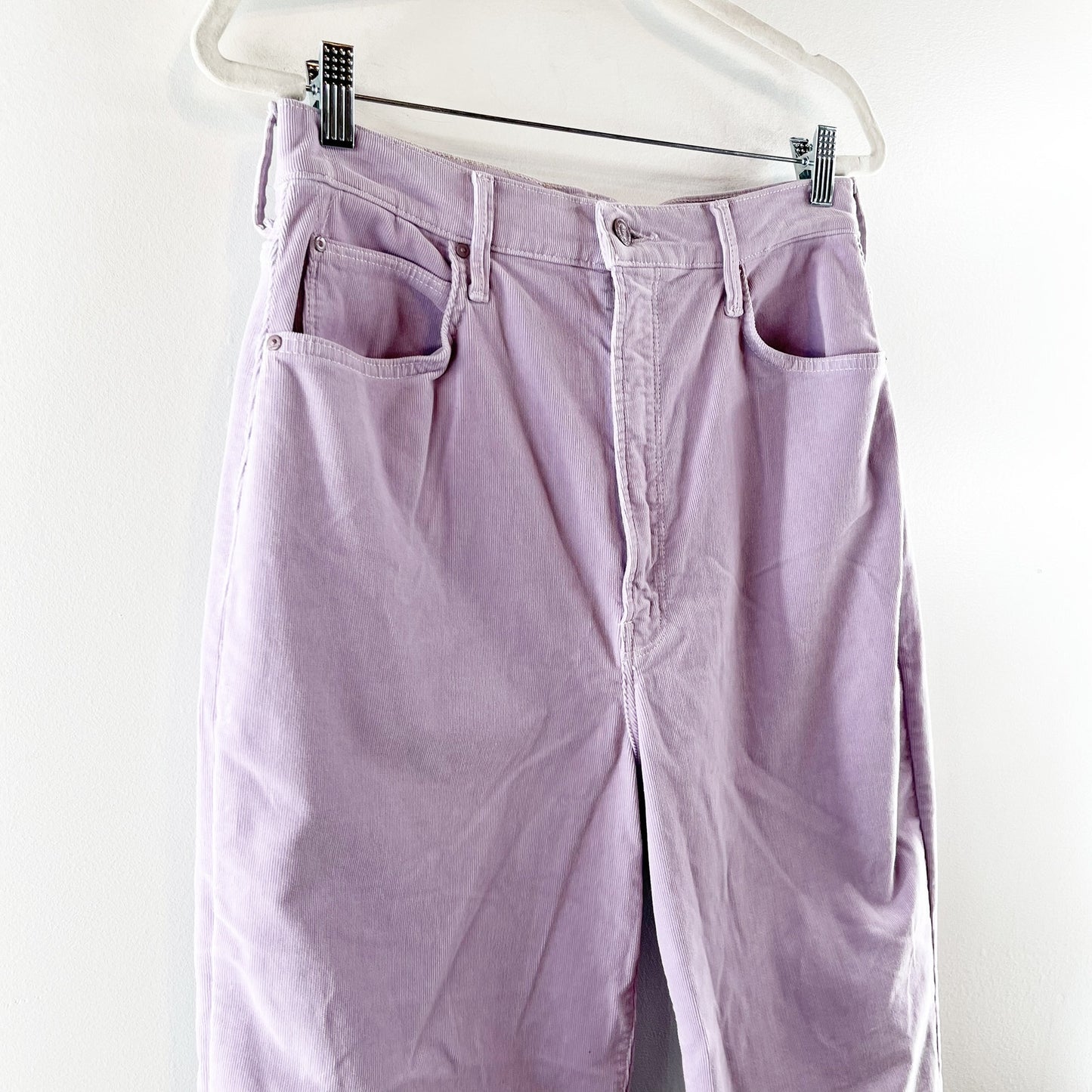 Mother The Tunnel Vision Sneak Hopscotch High Rise Straight Corduroy Purple 30