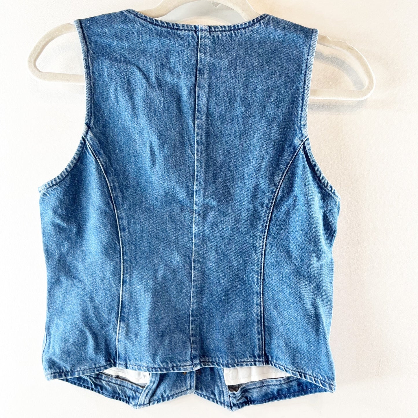 J. Crew Sleeveless Denim Vest Top Blue 0