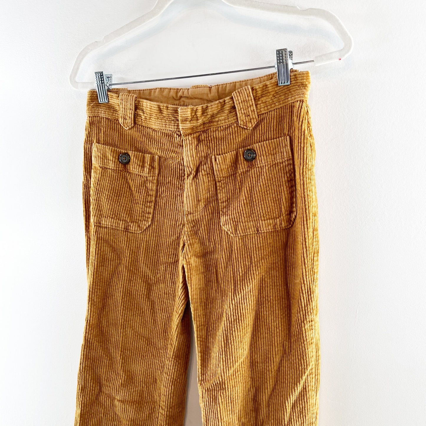 Free People High Rise Corduroy Flare Patch Pocket Pants Brown 0
