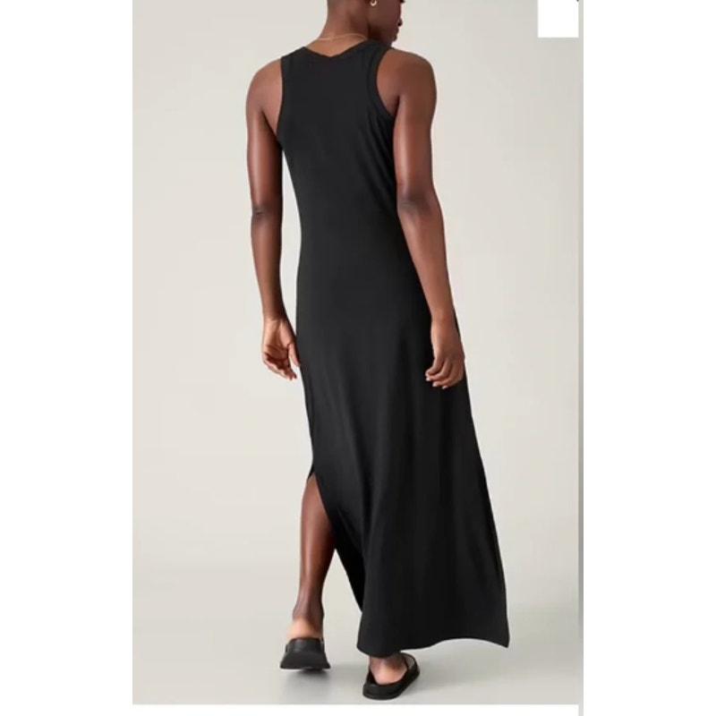 Athleta Santorini Sleeveless Tank Jersey Maxi Dress Medium Petite