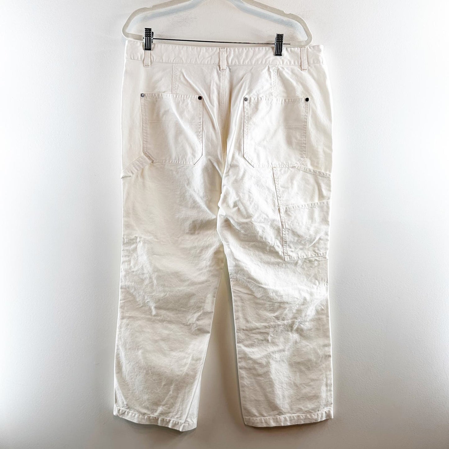 Sundance Parker Carpenter Wide Leg Cotton Pants White 14
