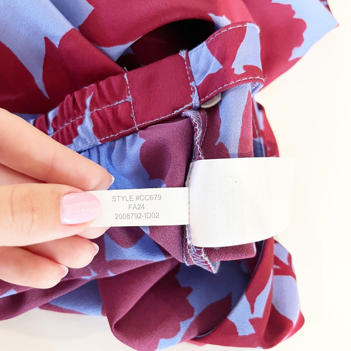 J. Crew Satin Floral Bias Slip Skirt Blue Maroon XS