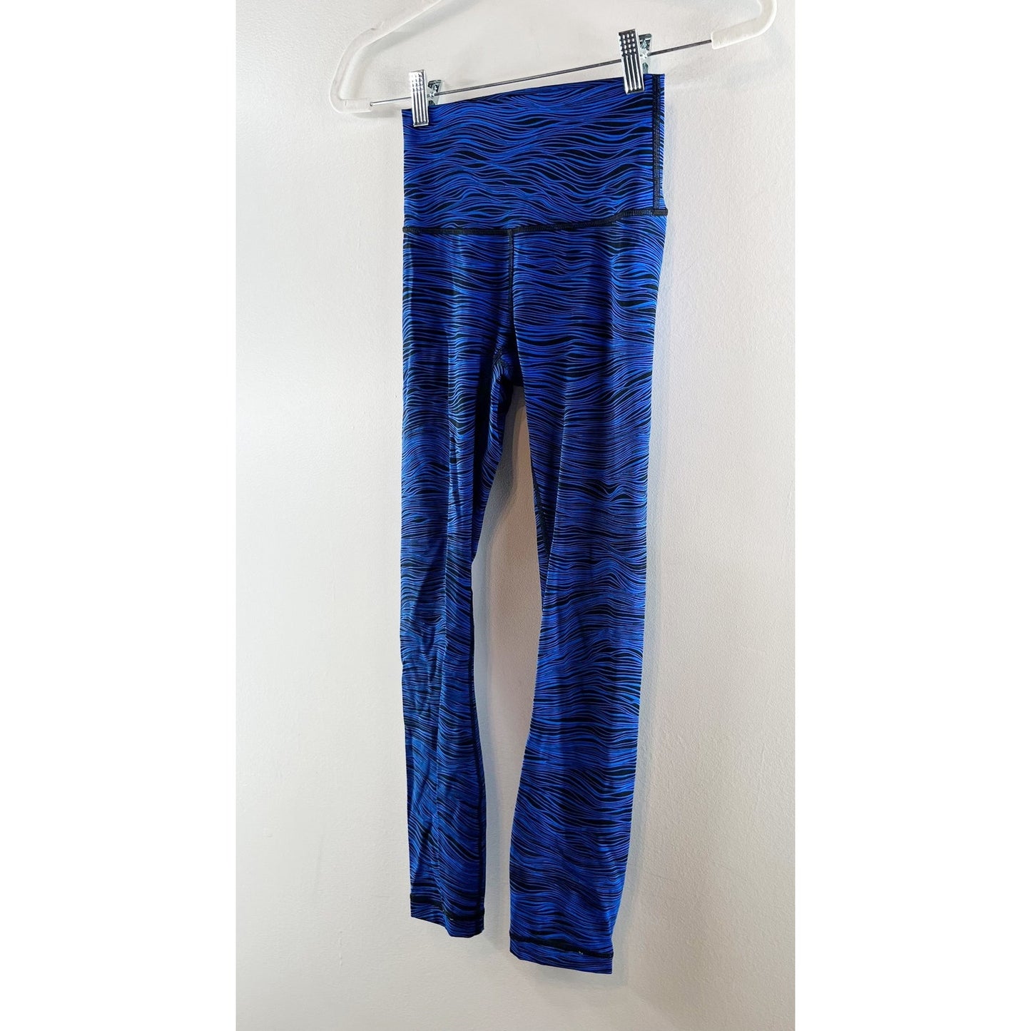 Lululemon High Times Pant (Full-On Luxtreme) Life Lines Cerulean Blue Black 2
