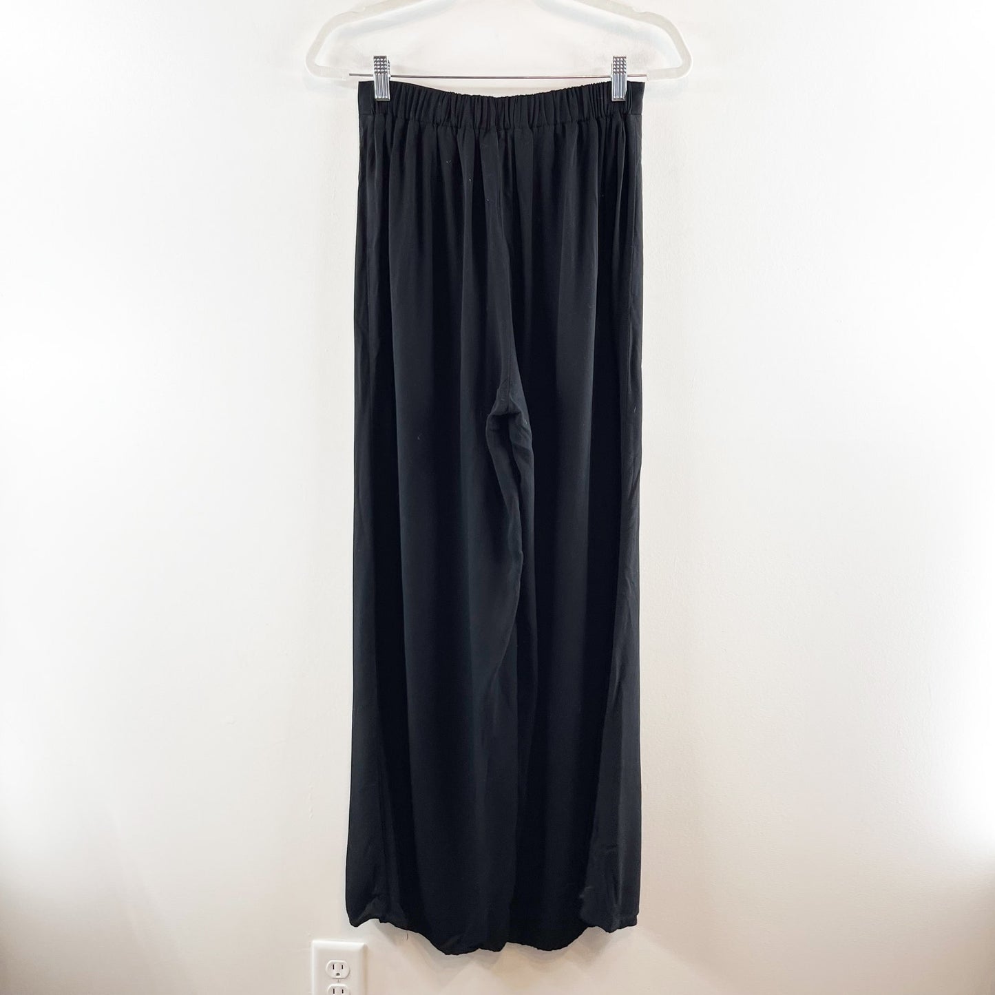 Molly Bracken Pull On High Waisted Wide Leg Trouser Pants Black XS