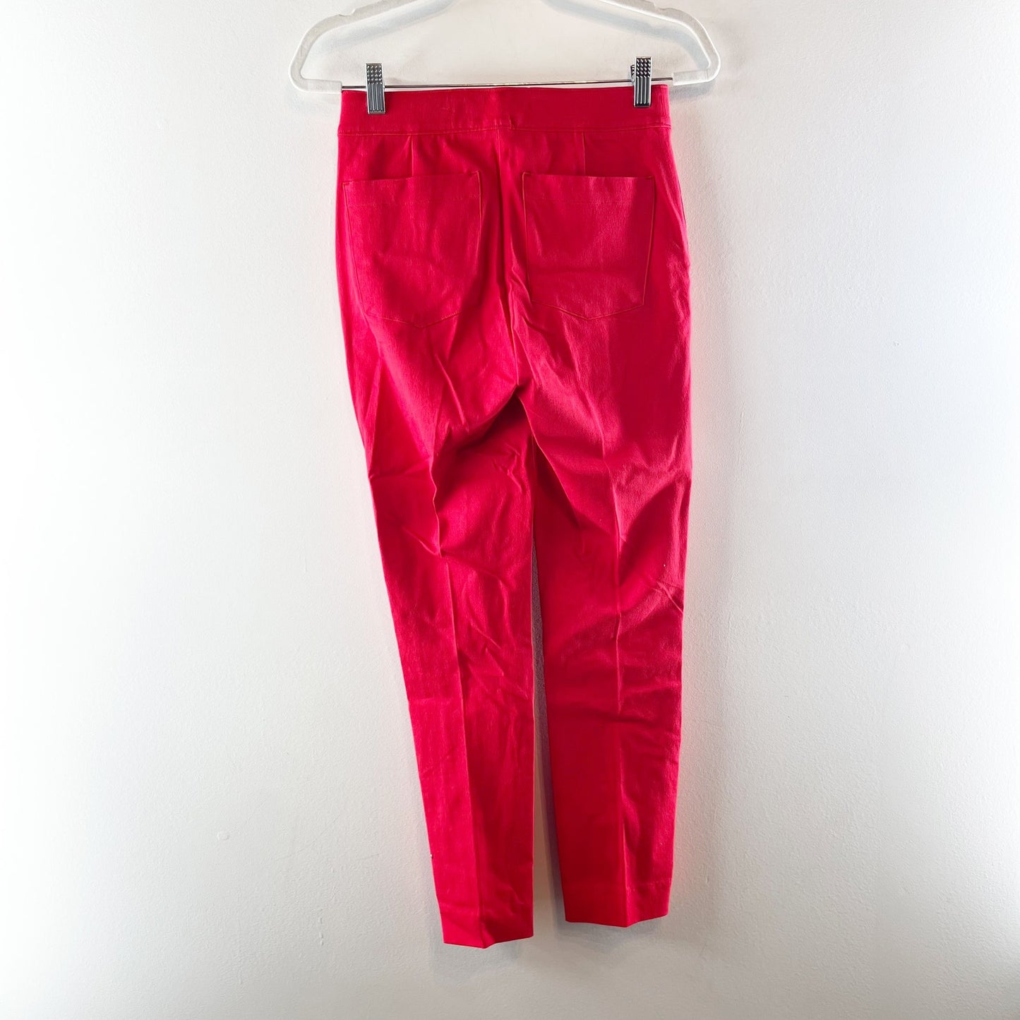 Spanx On The Go Slim Straight Mid Rise Ankle Pants Red Small