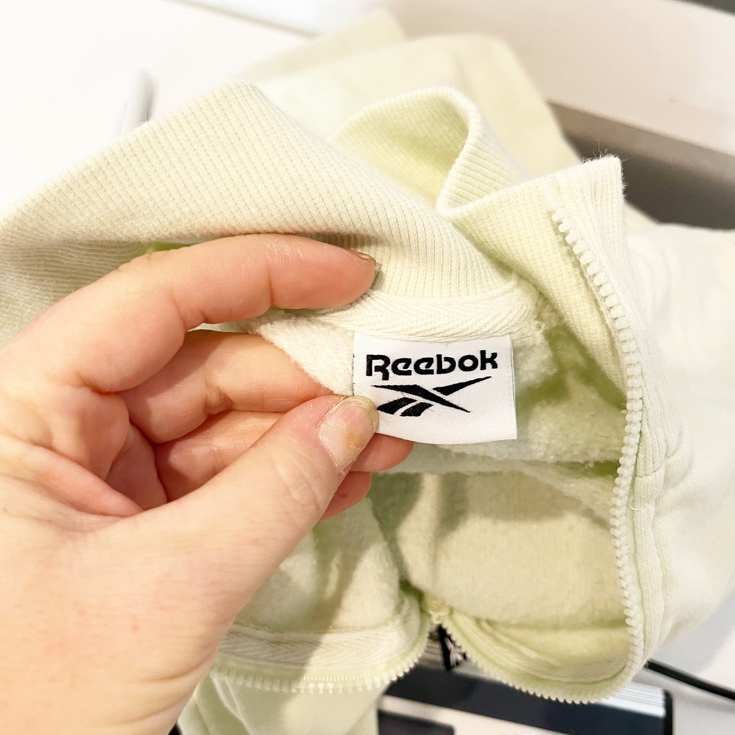 Reebok 1/2 Zip Pullover Sweatshirt Jogger Sweatpants Matching Set Green XS