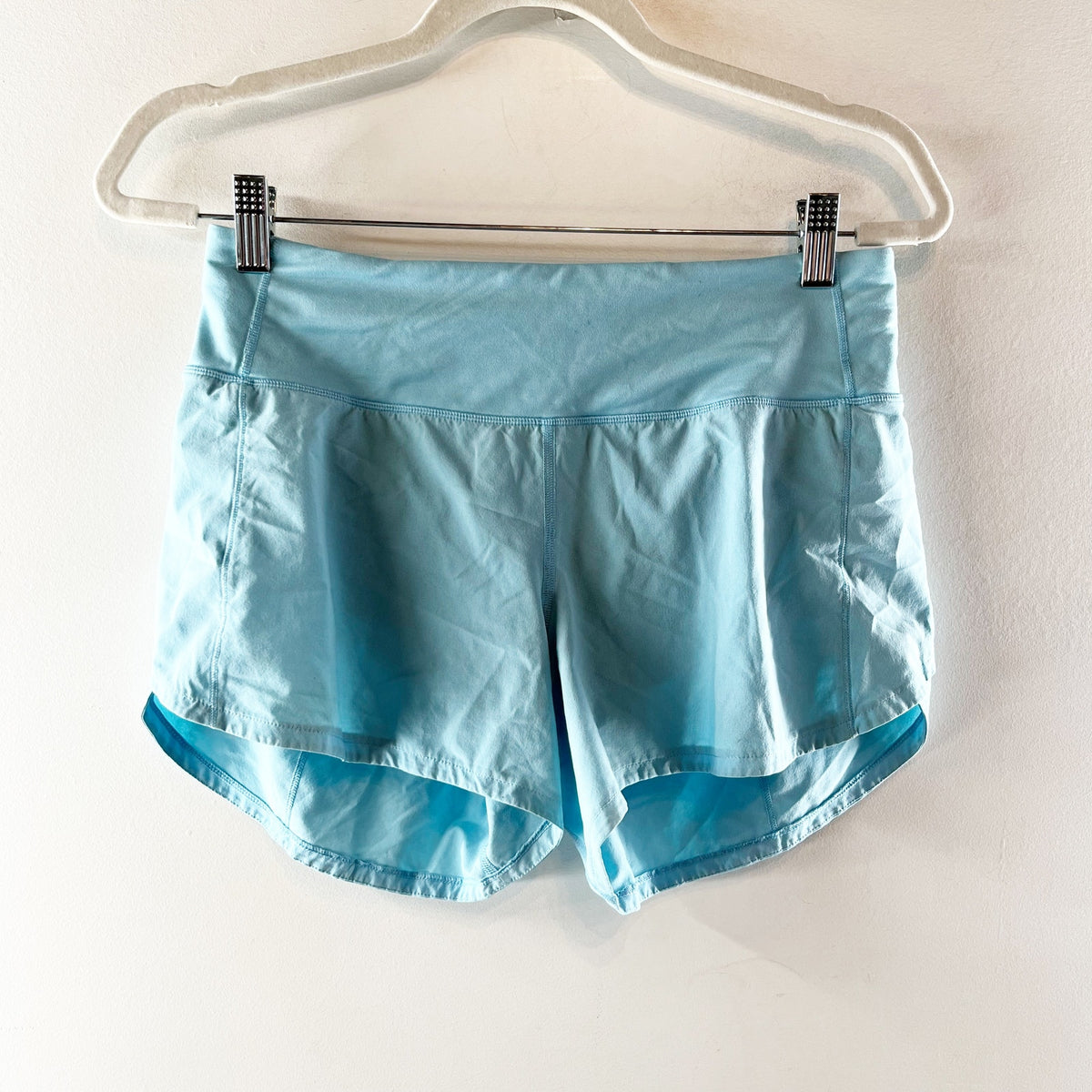 Lululemon Speed Up Mid-Rise Lined Short 4" Blue Chill 6