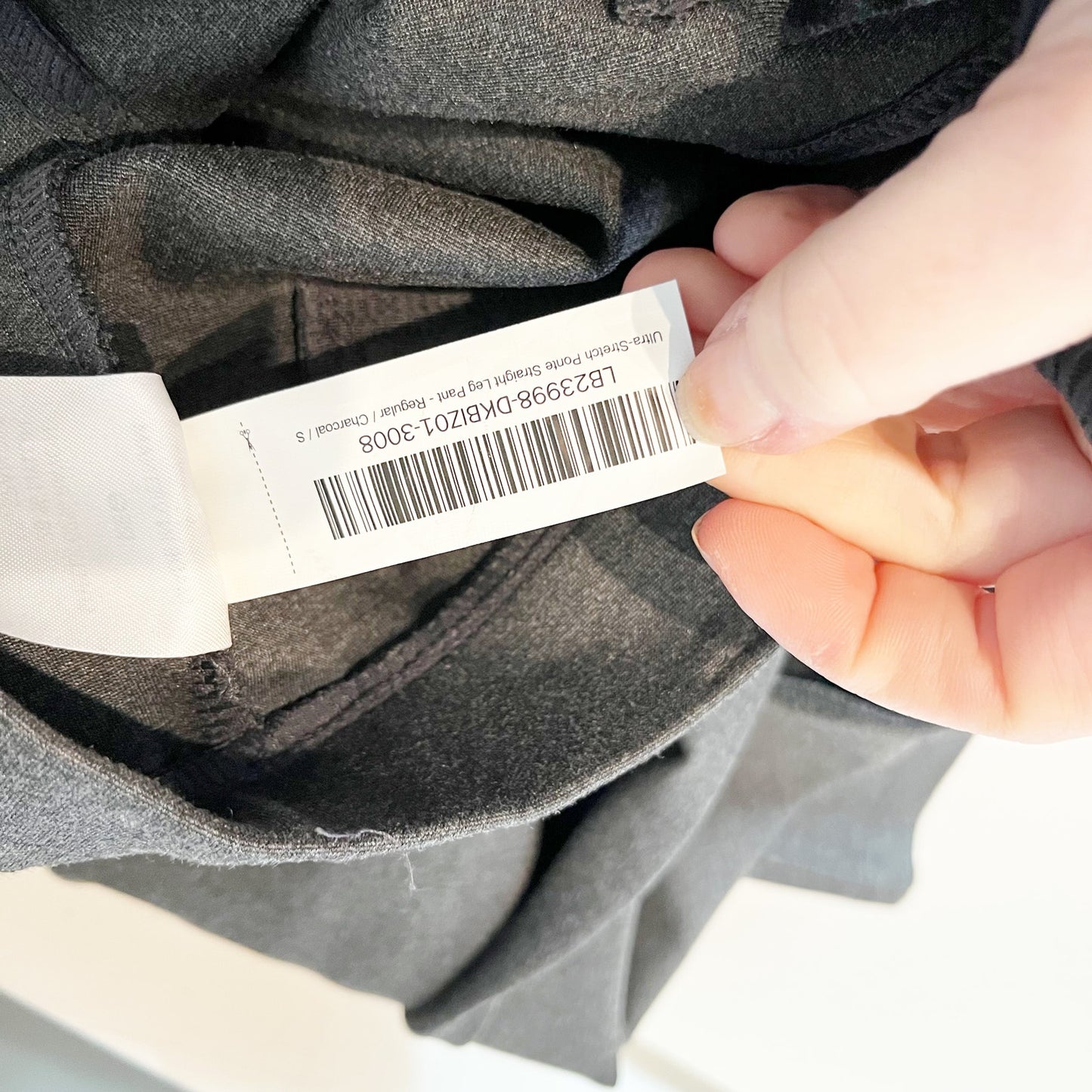 Quince Ultra Stretch Mid Rise Ponte Straight Leg Pants Gray Small