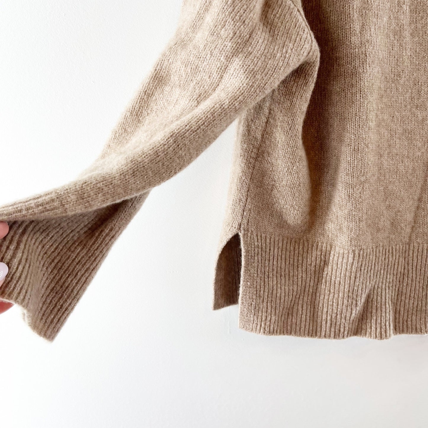 Rails Miranda Cashmere Silk Blend Long Sleeve Pullover Sweater Oatmeal XS