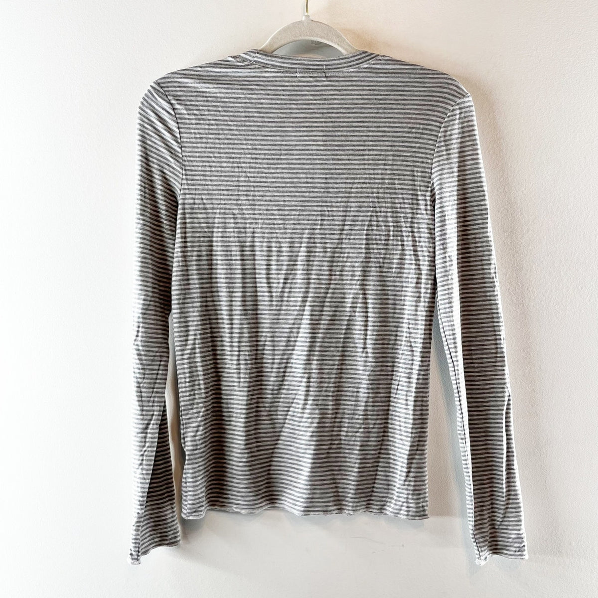 Splendid Gray Striped Bamboo Long Sleeve Tee Top Small