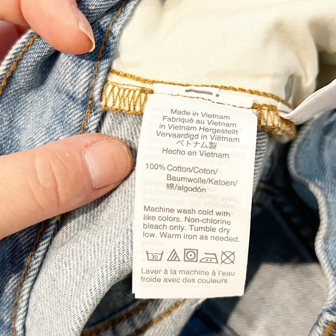 Madewell A‎ Line Rigid Denim Mini Skirt Blue 25
