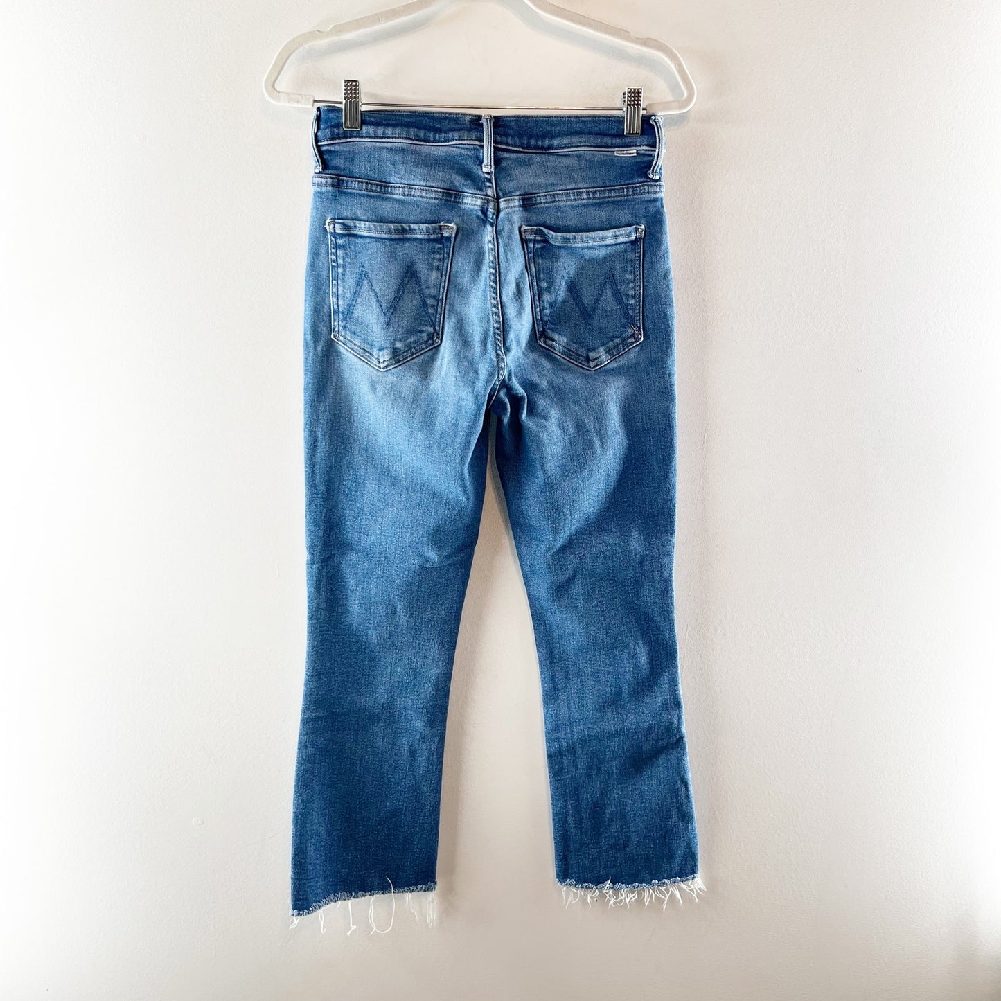 Mother The Insider Step Fray Denim Crop Bootcut Jeans Work Hard Play Hard 29