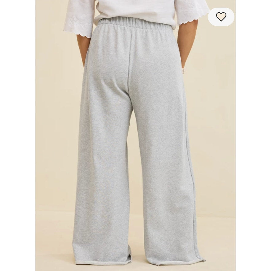 Aerie High Rise Street Trouser Pleated Wide Leg Sweatpants Gray Medium