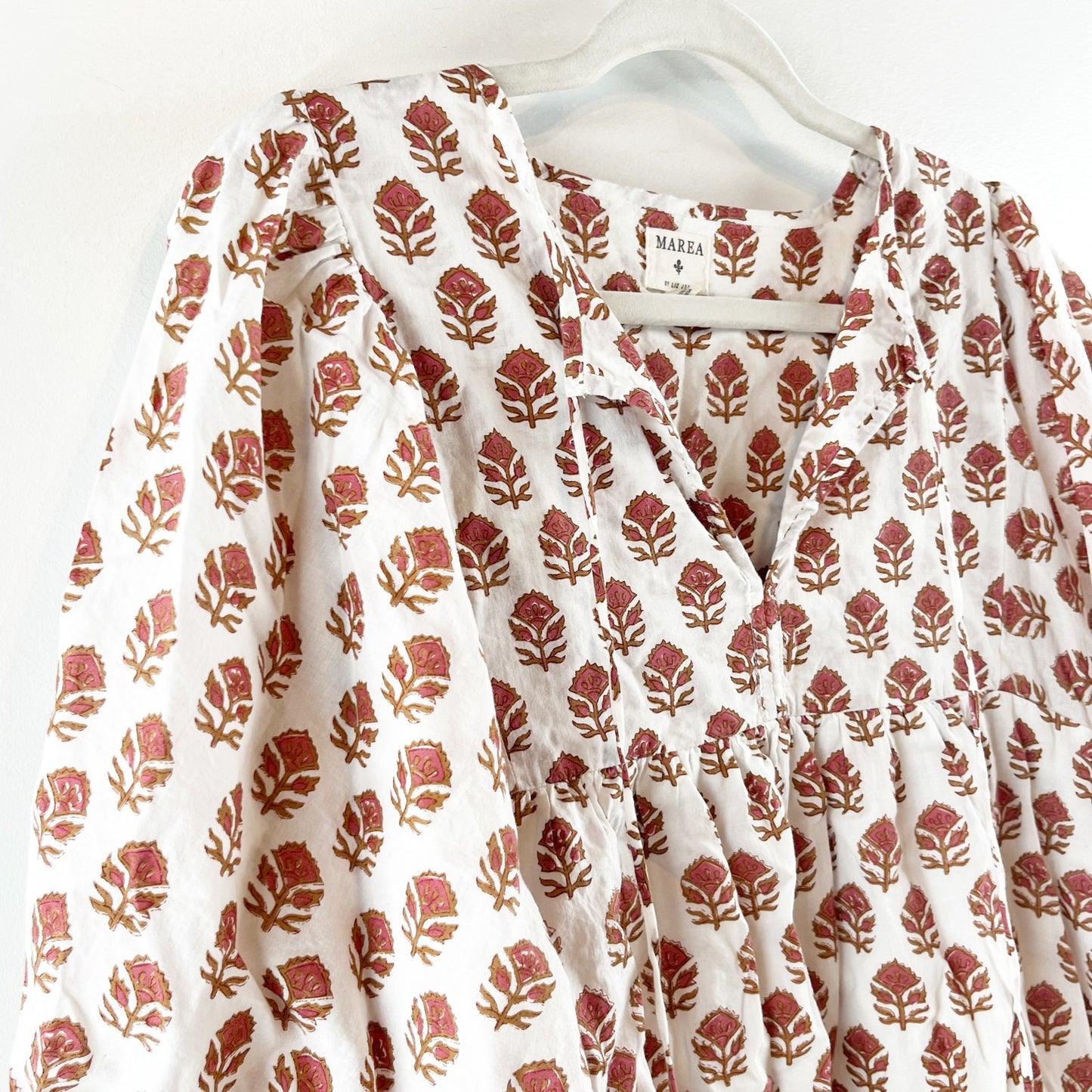 Marea Steph Shell Top Blouse in Bordeau White Small