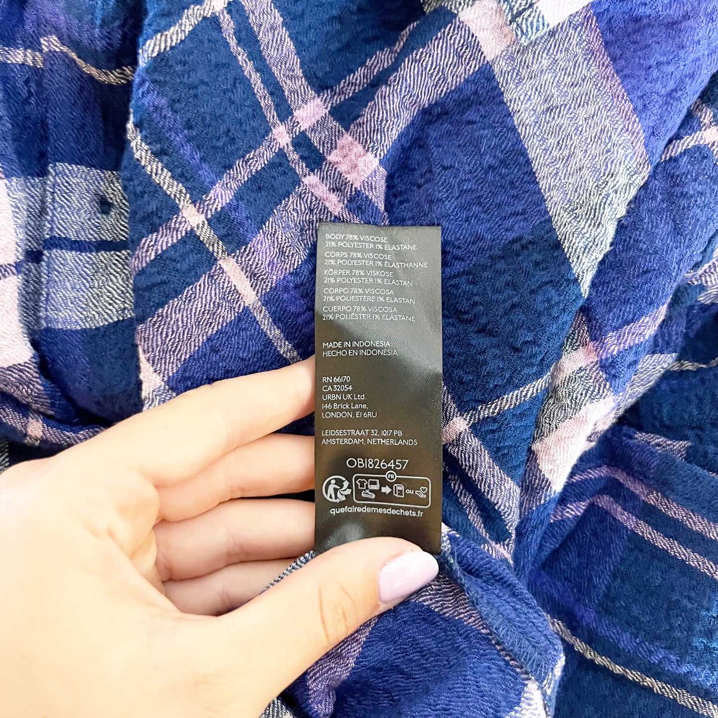 Pilcro Anthropologie Hadley Long Sleeve Button Up Plaid Flannel Shirt Blue XS P