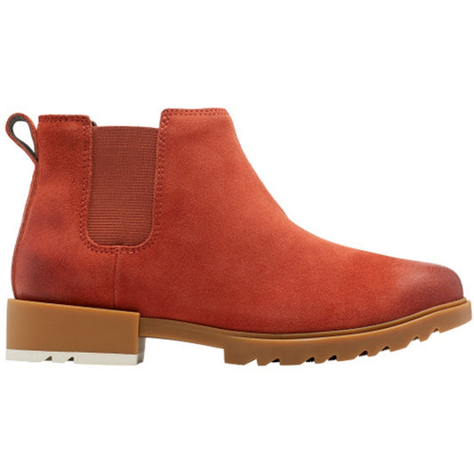 Sorel Emelie II Ankle Pull On Chelsea Boot Booties Warp Red Gum 7.5