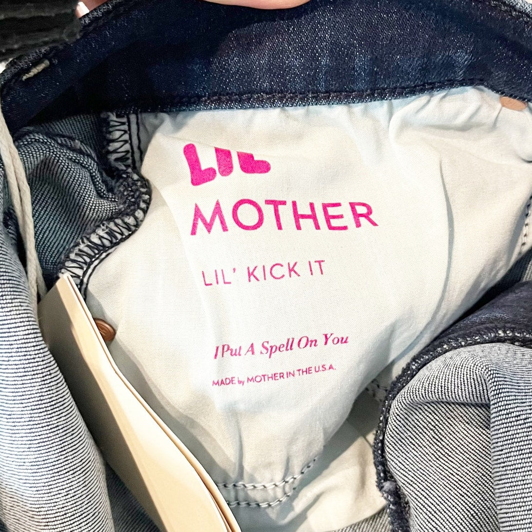 Mother Lil' Kick It Petite Bootcut Jeans in I Put A Spell On You Blue 32 / 14