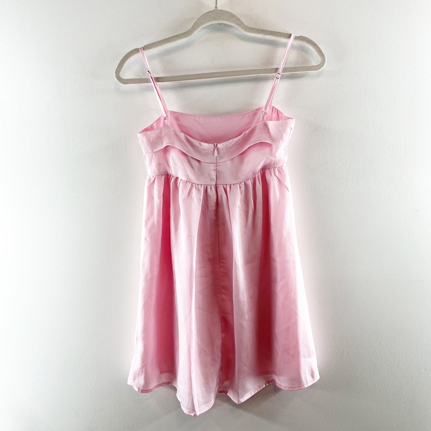 Princess Polly Ortega Babydoll Mini Slip Dress Pink 0