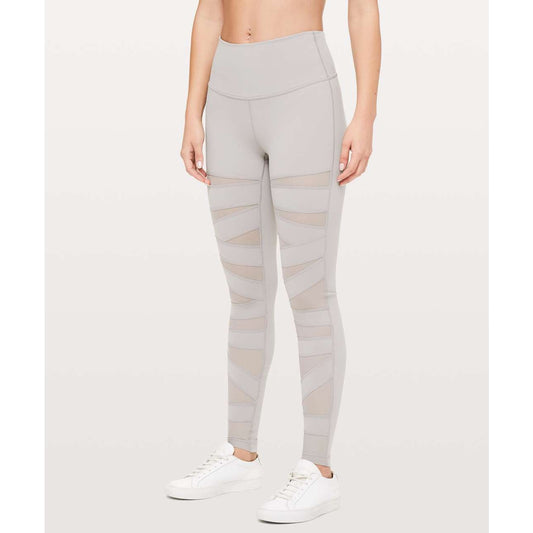 Lululemon Wunder Under Pant High-Rise Leggings Tech Mesh 28" Dark Chrome Gray 6