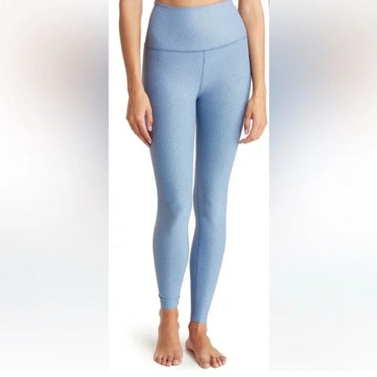 Beyond Yoga Spot On High Waisted Polka Dot Leggings Blue Small