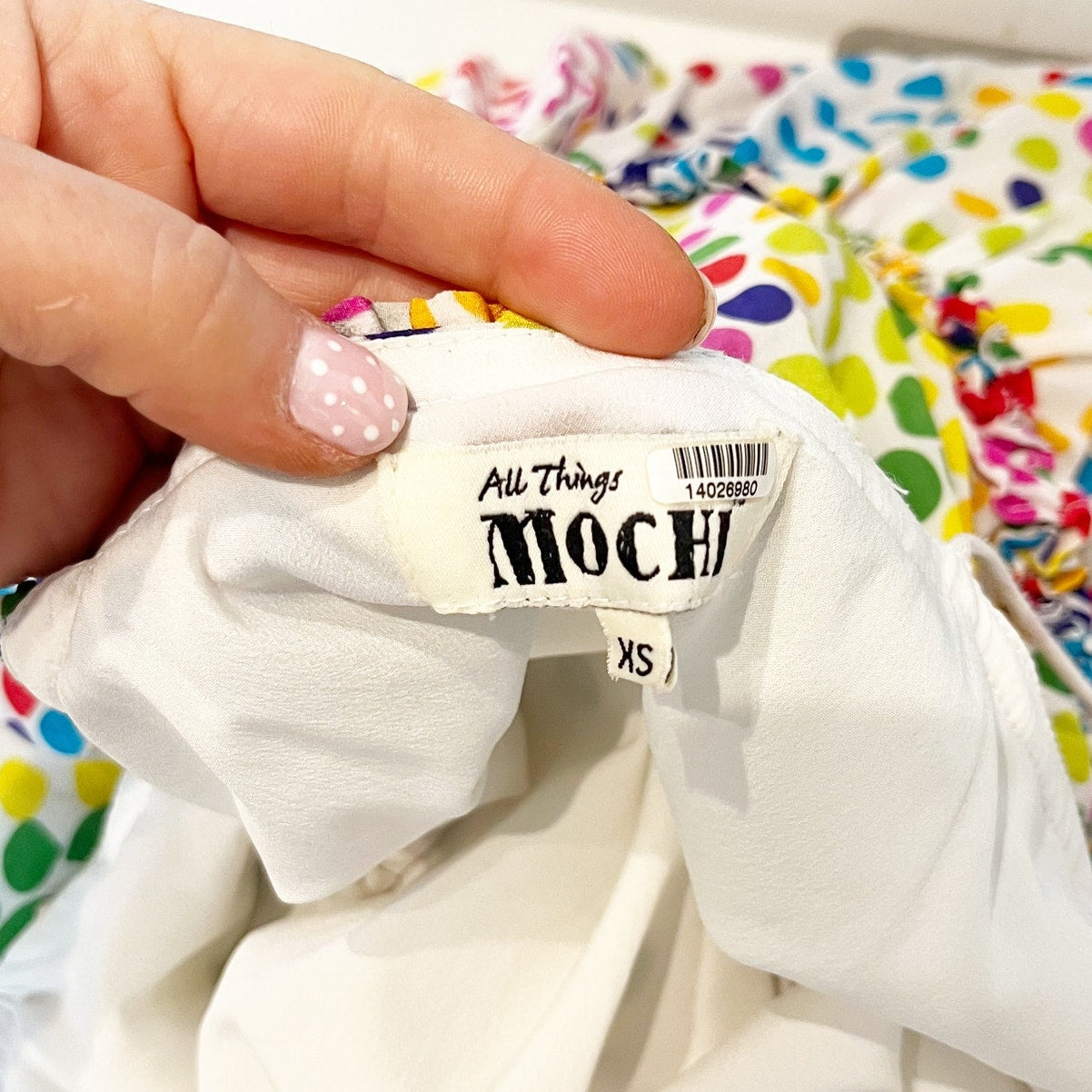 All Things Mochi Blessica Dotted Sleeveless Mini Sundress Multicolor XS