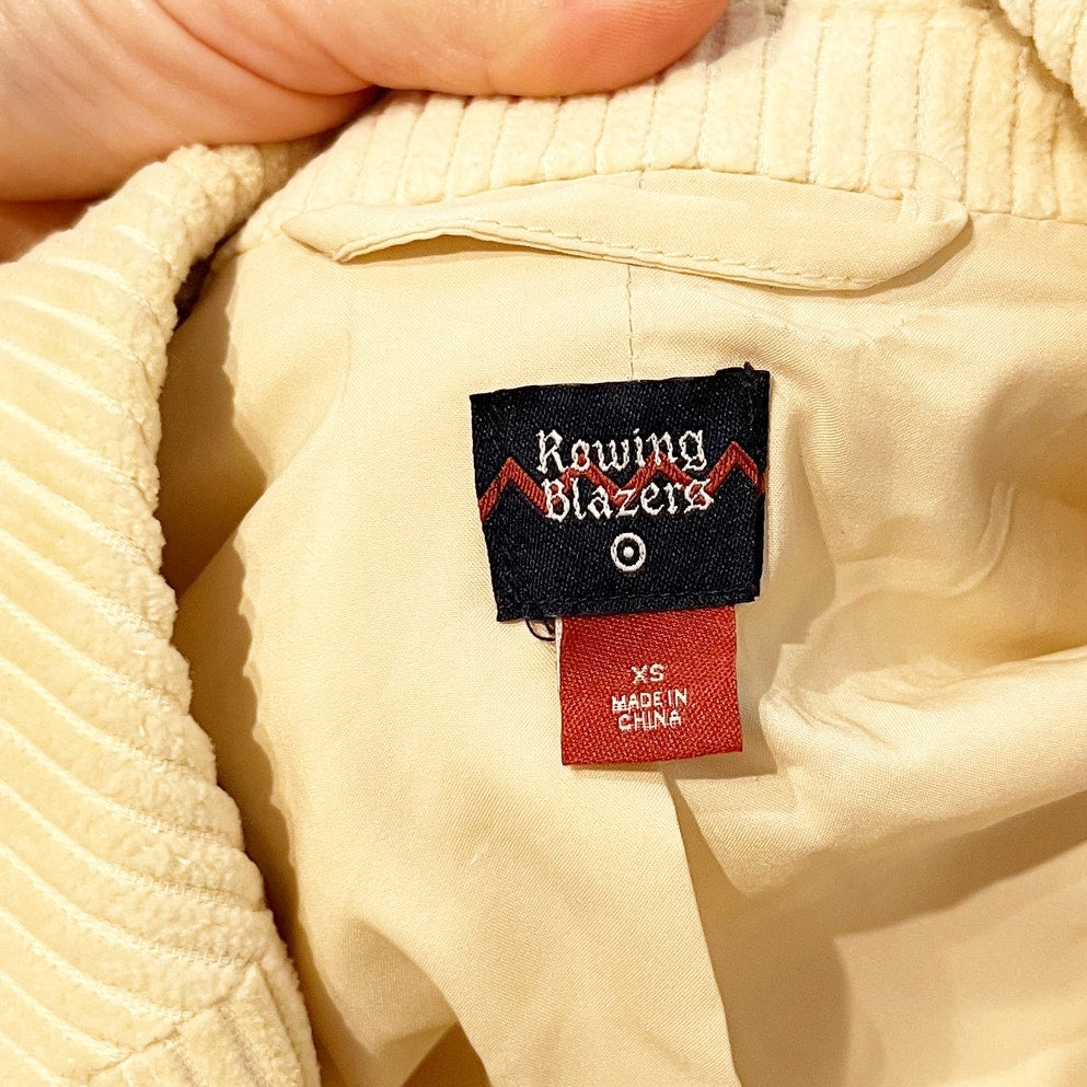 Rowing Blazers x Target Corduroy Gold Button Long Sleeve Blazer Jacket Cream XS