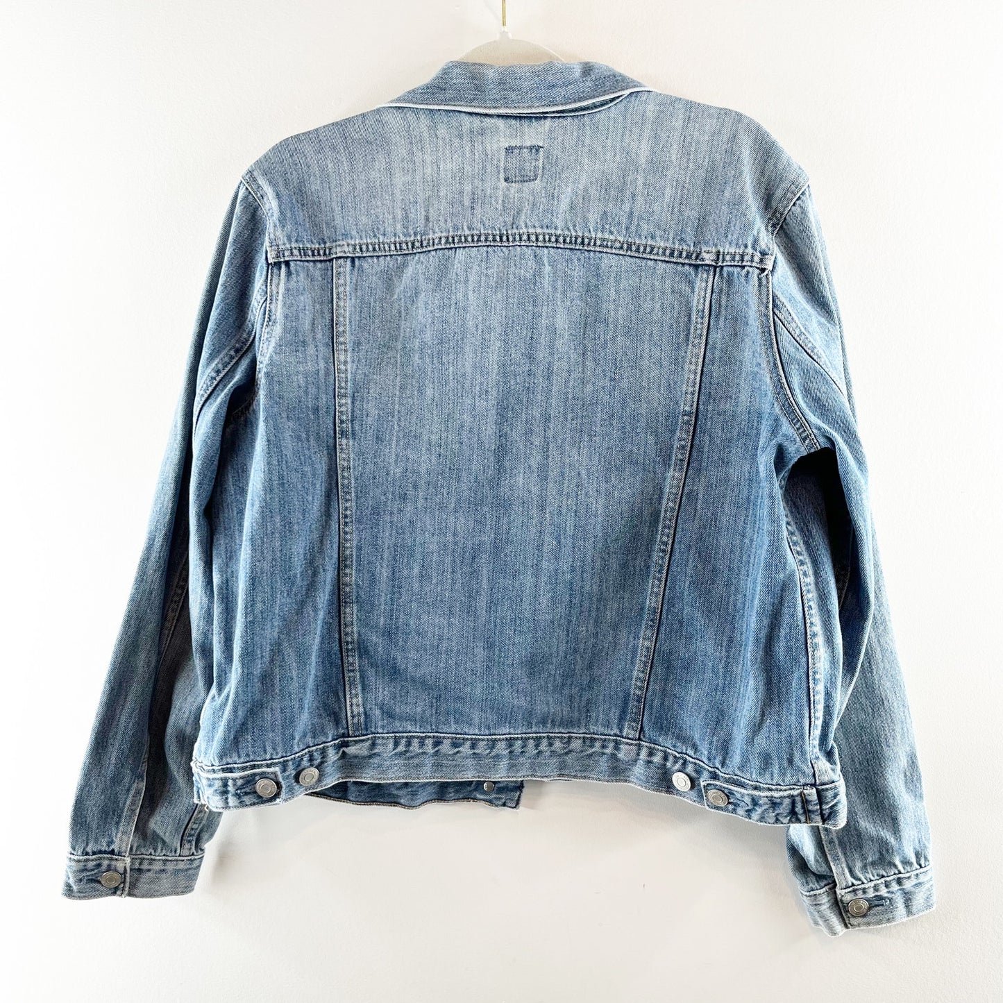 GAP Button Up Cotton Icon Denim Jacket Blue XL