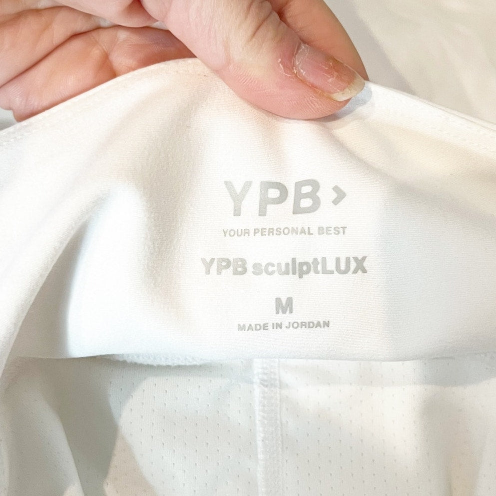 Abercrombie & Fitch YPB SculptLUX Faux Wrap Mini Skort Skirt White Medium