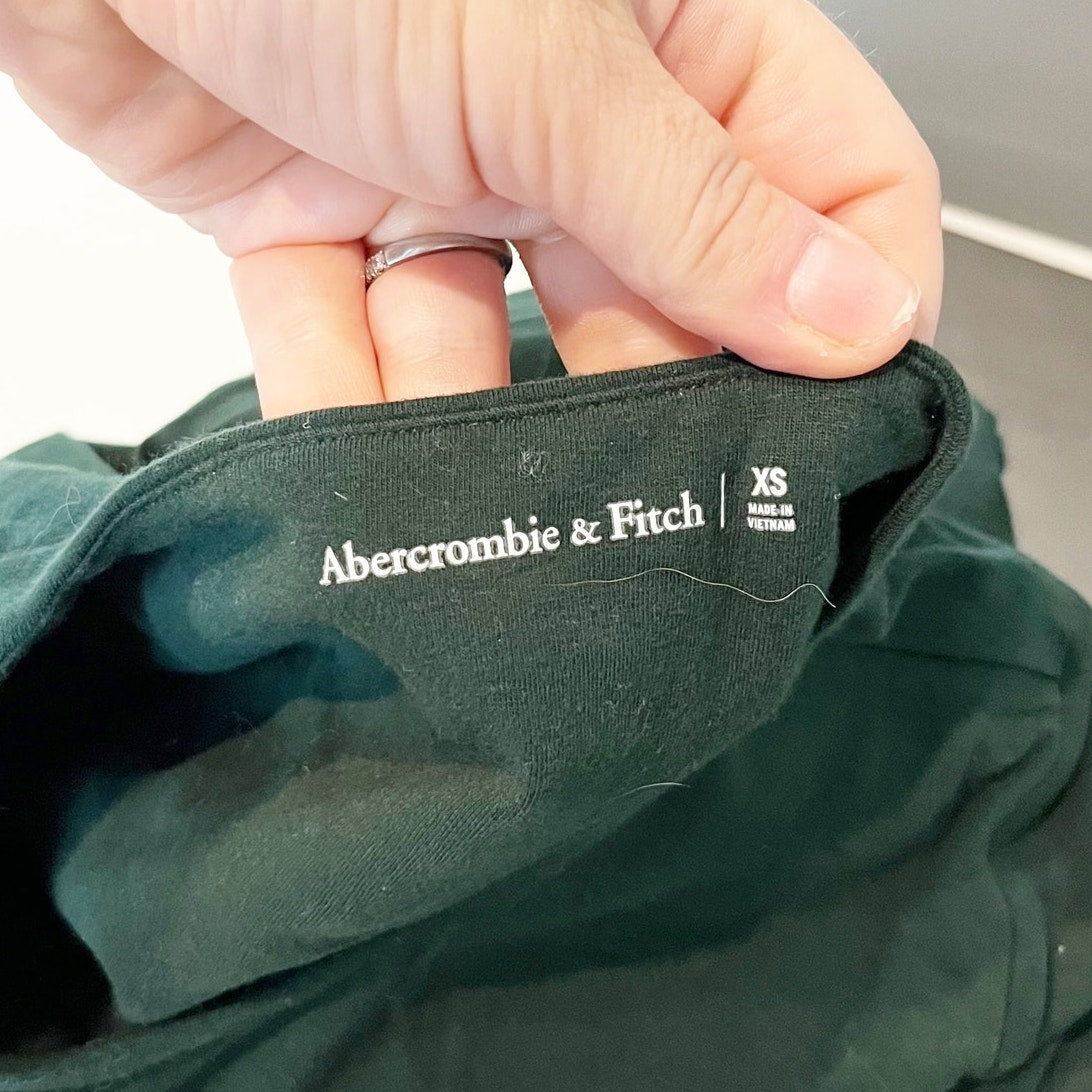 Abercrombie & Fitch Long Sleeve Bodysuit Dark Green XS