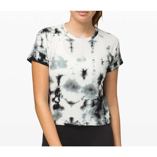 Lululemon Train to Be Short Sleeve Tie Dye T-Shirt Shibori Deep Coal Medium