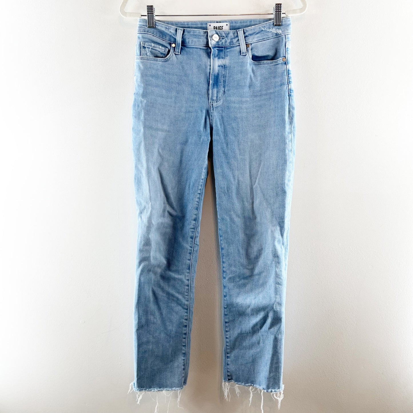 Paige Relaxed Colette High Waisted Denim Cropped Flare Jeans Jama Wash 28