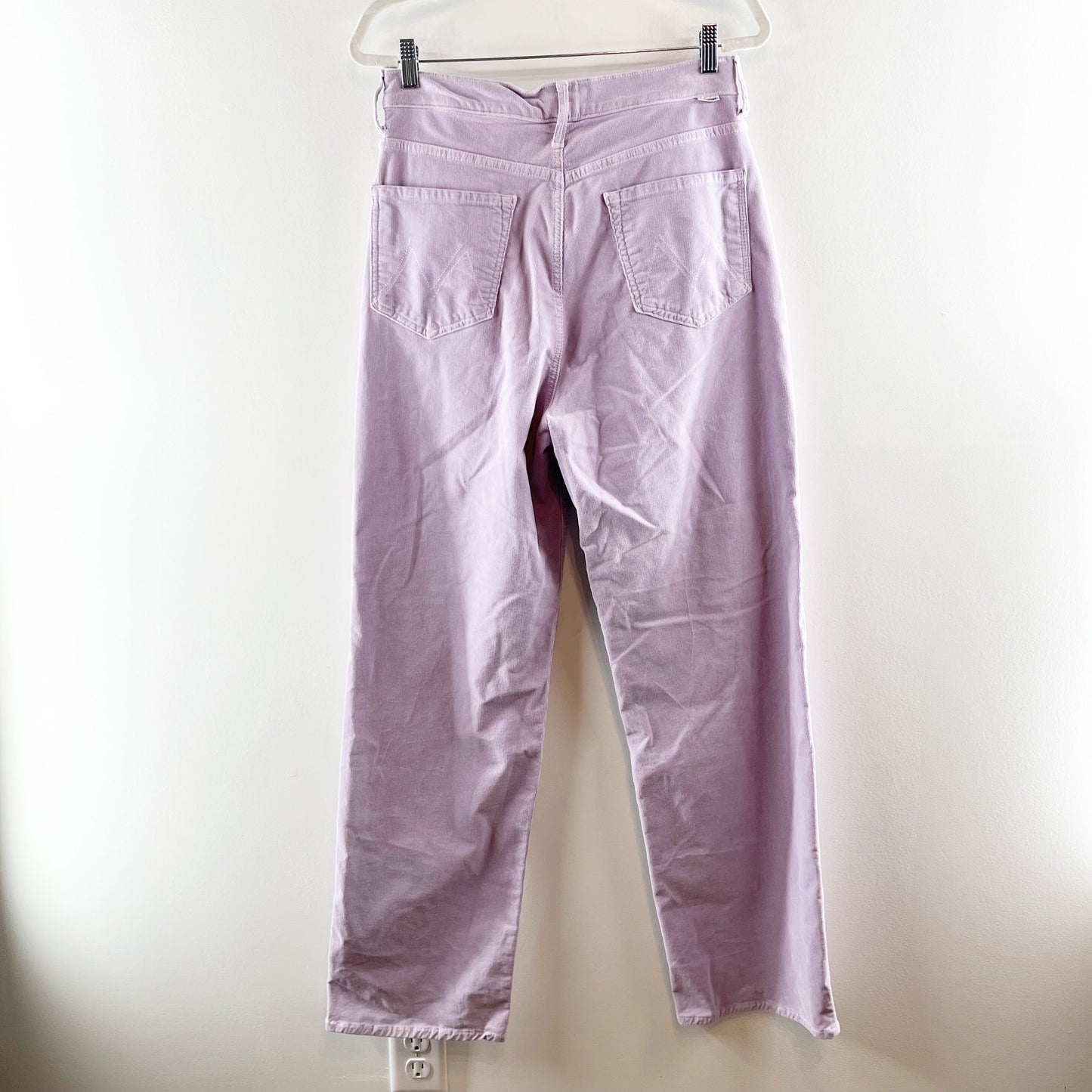 Mother The Tunnel Vision Sneak Hopscotch High Rise Straight Corduroy Purple 30