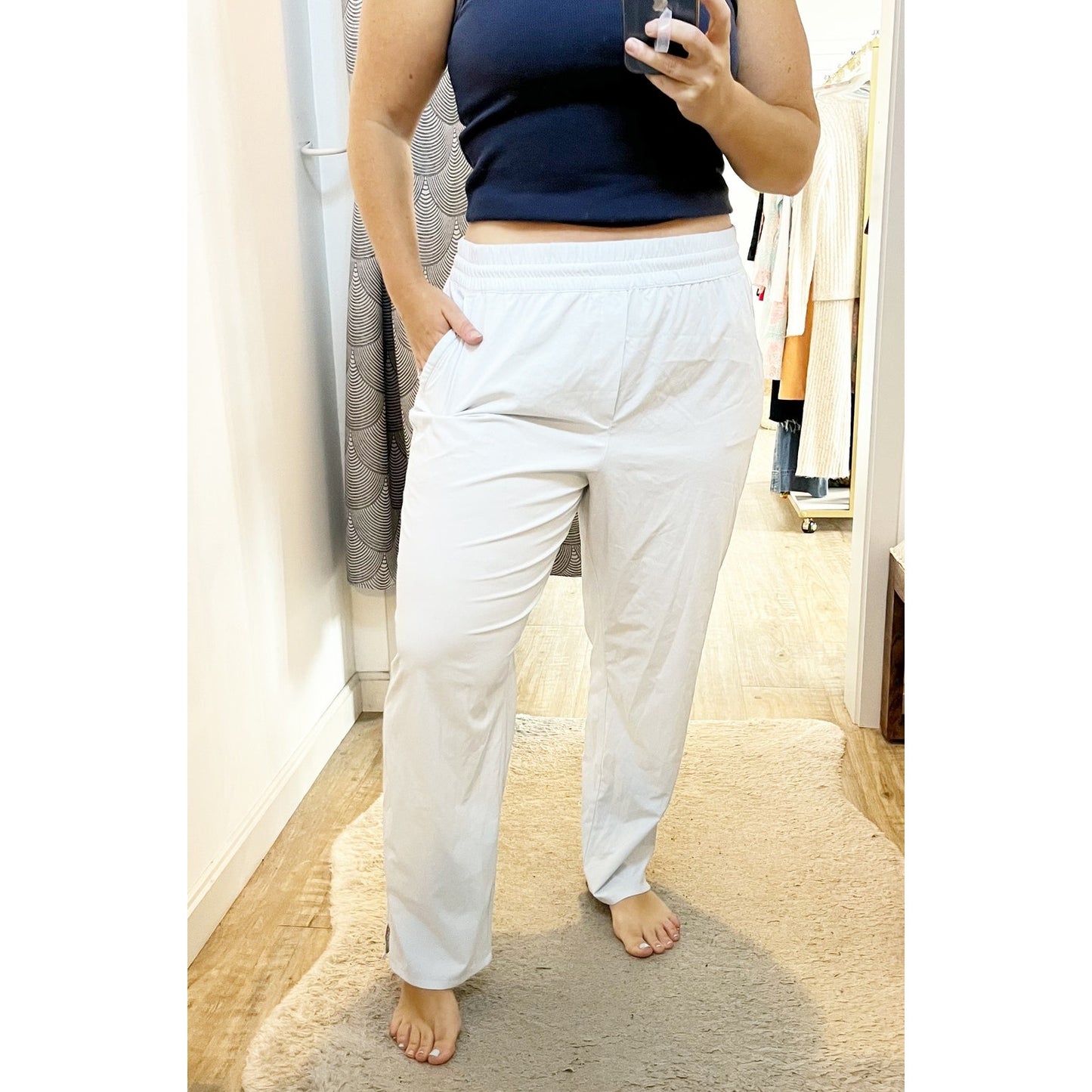 Vineyard Vines Soft Stretch Woven Pull On Tapered Ankle Pants Ice Water Blue XL