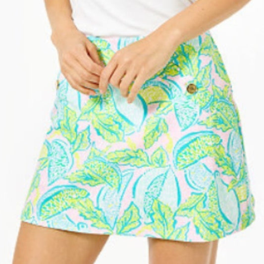 Lilly Pulitzer Madison Mini Skirt Skort Vitamin Sea Green XL
