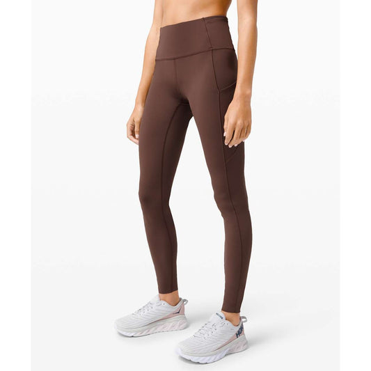 Lululemon Fast and Free Tight Leggings 28" Non-Reflective Brown Earth 10