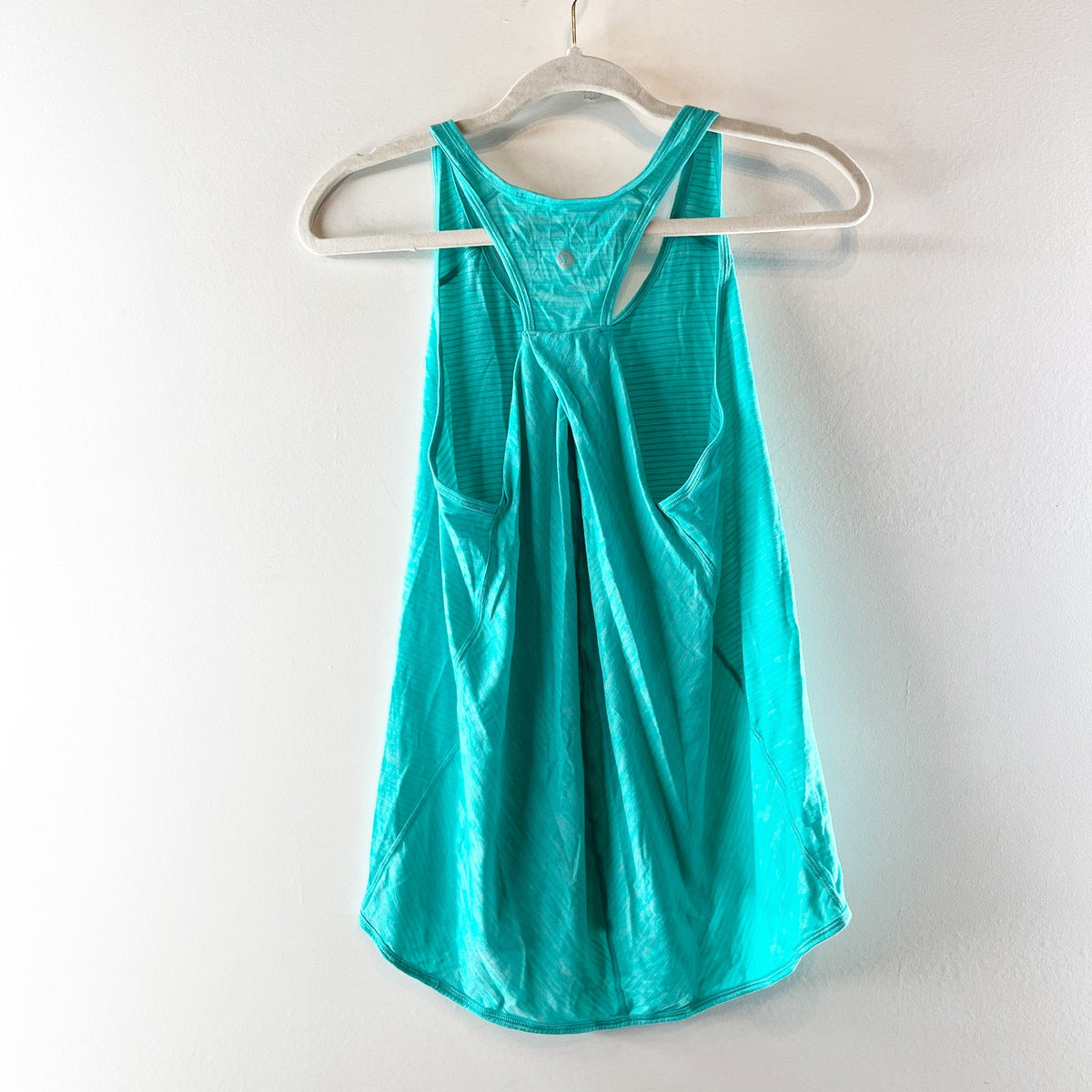 Lululemon Athletica Racerback Essential Tank Top Heathered Viridian Green
