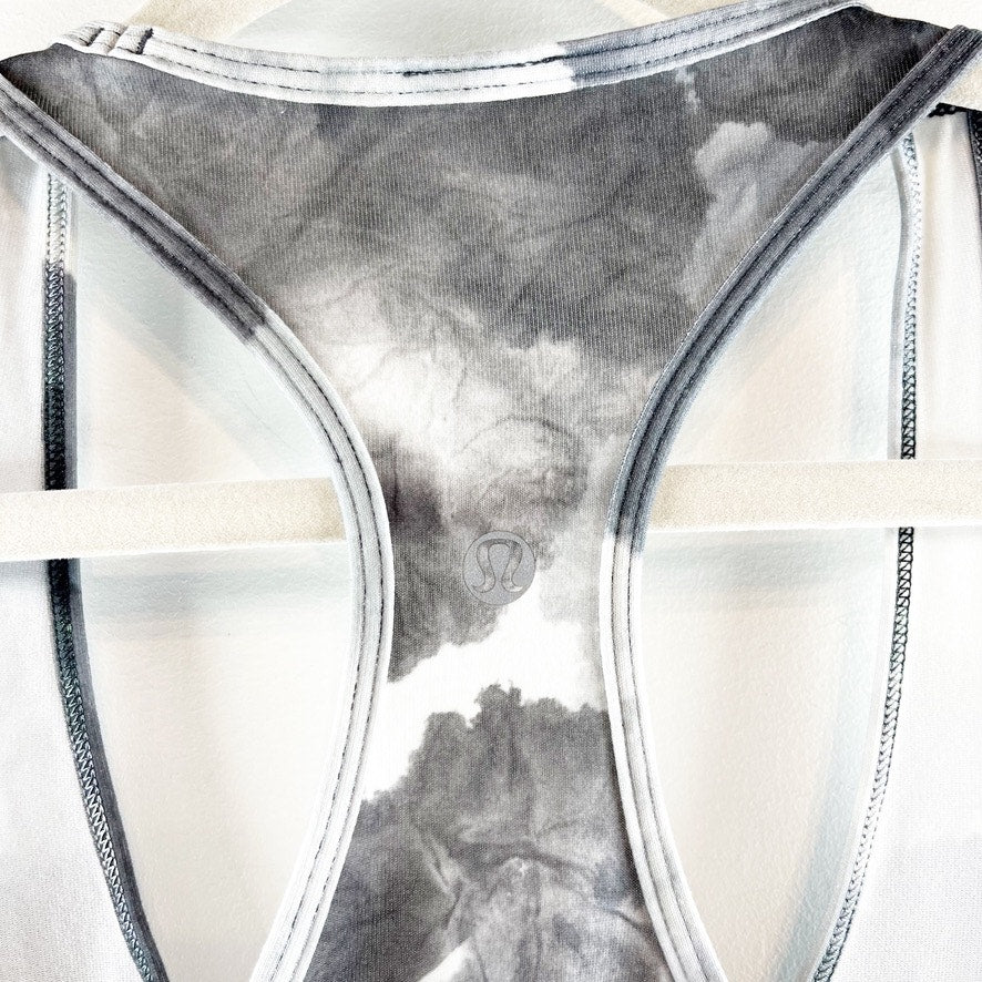 Lululemon Cool Racerback Tank Top Gray White Black Small