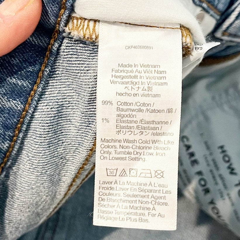 Madewell The Mid Rise Perfect Vintage Mom Ankle Jeans Blue 27
