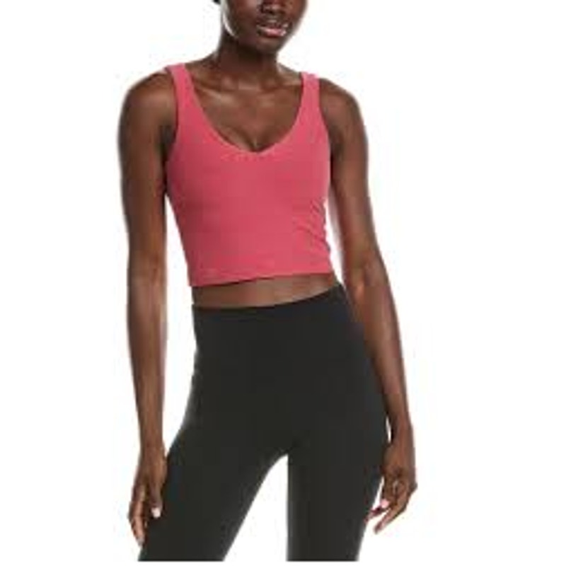 Beyond Yoga Spacedye Good Day V-Neck Cropped Tank Top Red Small