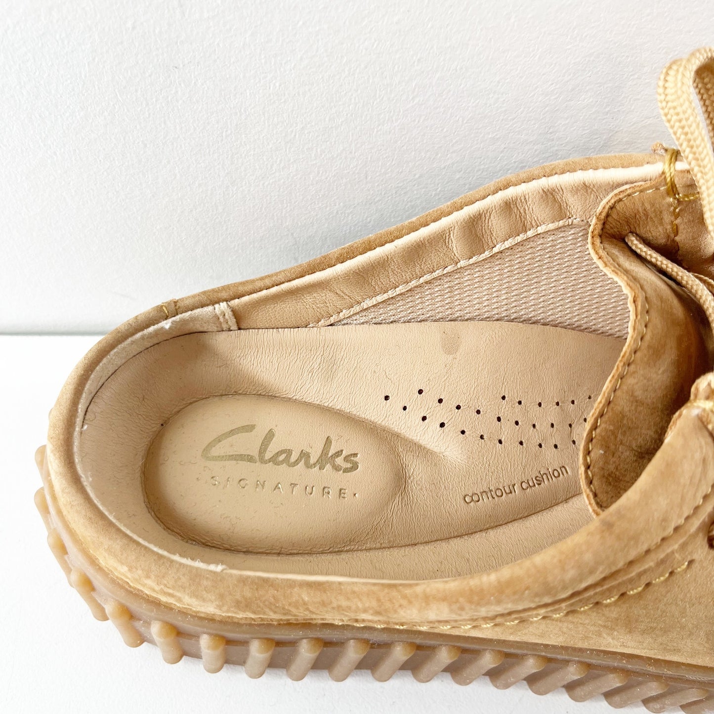 Clarks Originals Torhill Suede Slip On Moccasin Mules Light Tan Nubuck 7